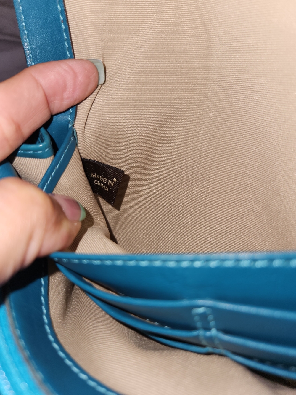 Coach Bleecker Teal Leather Clutch with Buckle Detail - Picture 9 of 14